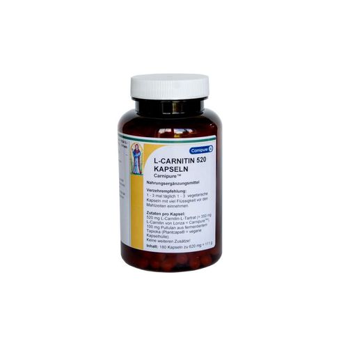 L-Carnitin, 520mg, 180 Vcaps -- L-Carnipure® [197,30 EUR pro kg]