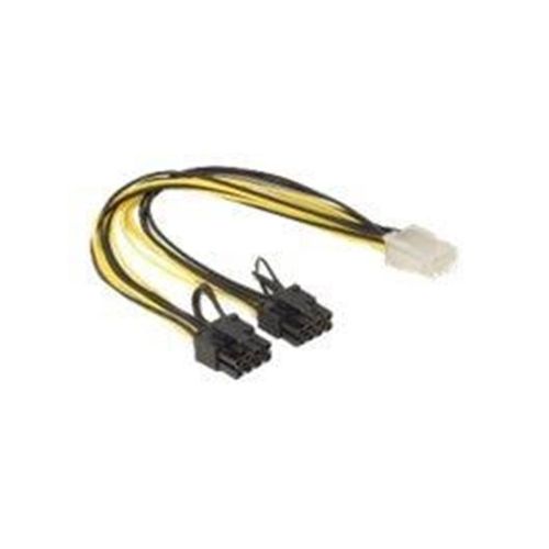 DeLOCK power cable - 8 pin PCIe power (6+2) to 6 pin PCIe power - 30 cm