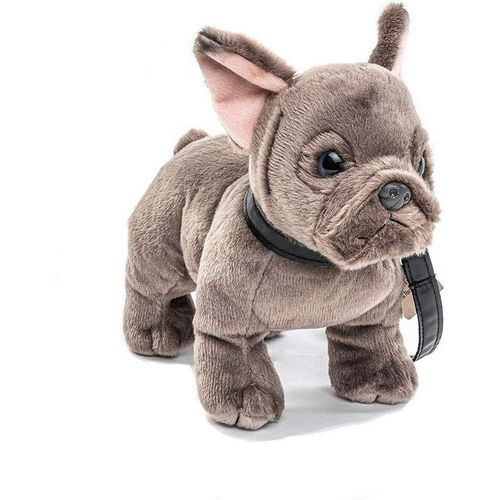 Uni-Toys Kuscheltier Französische Bulldogge grau