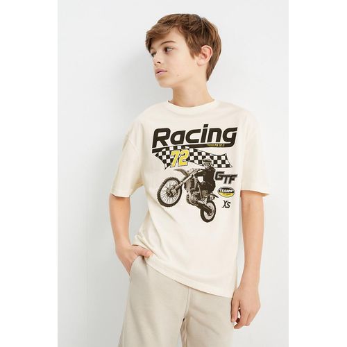 C&A Motorcross-T-shirt, Wit, Maat: 146