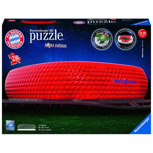 Ravensburger FC Bayern München 3D-Puzzle "Allianz Arena bei Nacht", 216 Teile