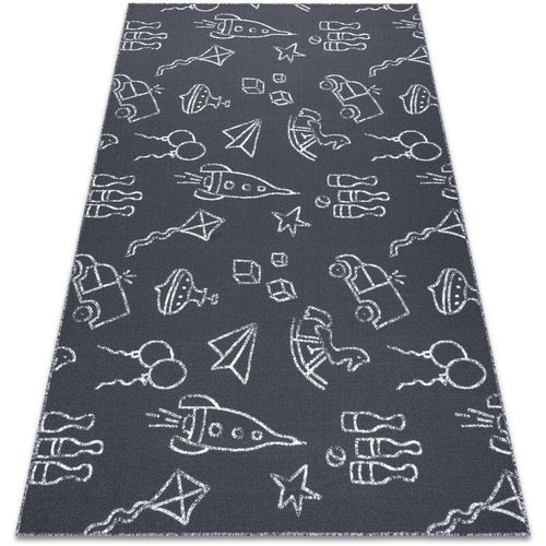 Rugsx - Teppich für Kinder toys Spielzeuge, Spiel - grau grey 100x300 cm