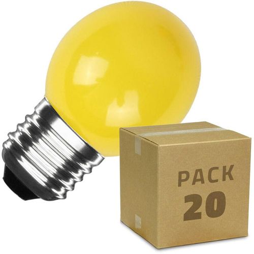 20er Pack LED-Lampen E27 G45 3W Einfarbig Einfarbig Gelb