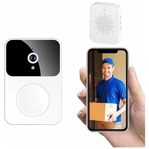 Connected Wireless Doorbell mit Überwachungskamera, WLAN-Smart-Kamera, Videoaufzeichnung, Türklingel (Typ-C), mehreren wiederaufladbaren