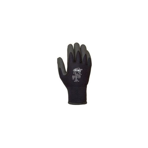Nylon/acryl-handschuh, handfläche aus pvc t 8 schwarz - NI00/8