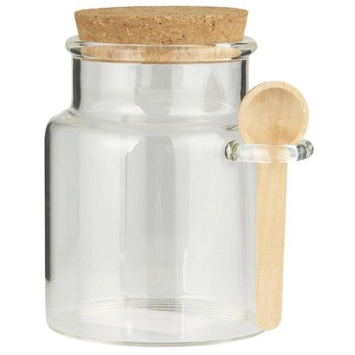 IB Laursen Glaskrug mit Korken und Holzlöffel, 300 ml, 9,8 x 8 x 11 cm