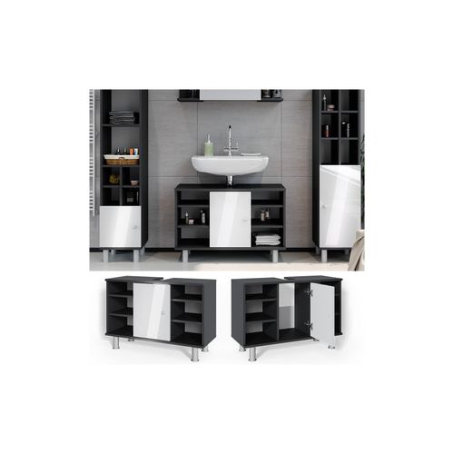 Vicco Waschtischunterschrank Fynn Badschrank Waschbeckenunterschrank Waschtisch