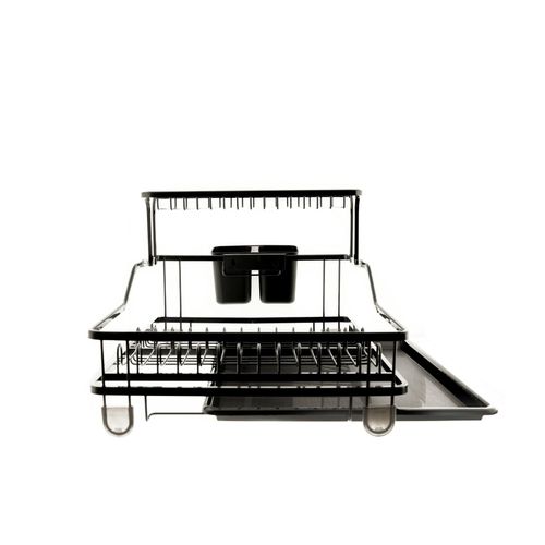 Geschirrständer Abtropfgestell praktisch für Ihr Geschirr Schwarz
