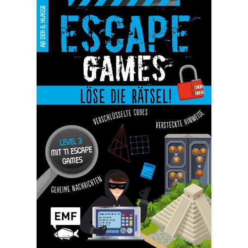 Escape Games Level 3 (blau) - Löse die Rätsel! - 11 Escape Games ab der 6. Klasse - Arnaud Durand, Julien Durand, Kartoniert (TB)