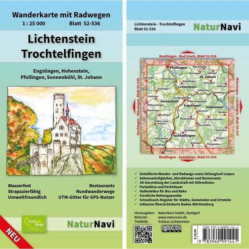 Lichtenstein - Trochtelfingen, Karte (im Sinne von Landkarte)