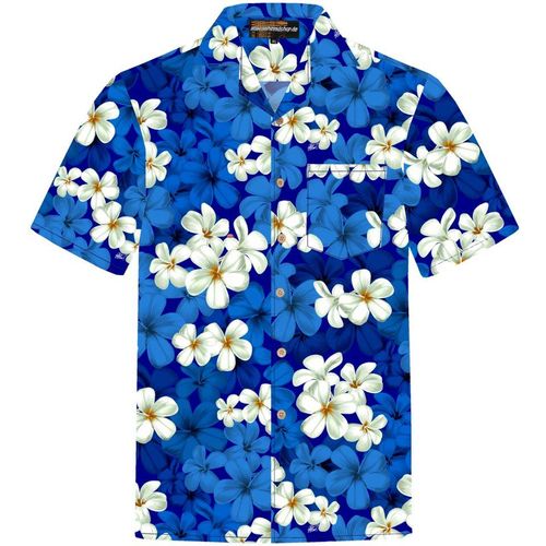 Hawaiihemdshop.de Hawaiihemd Hawaiihemdshop Hawaii Hemd Herren Baumwolle Kurzarm Blüten Shirt