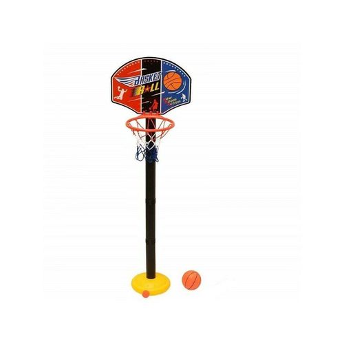 Trade Shop Traesio - set basketballkorb 115CM + basketballball mit netz kinderspielzeug verstellbare basis