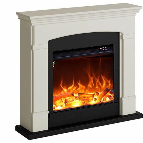 Elektrokamin Weiß Creme Cm 95,2x107,2x24,5 Fuego Fuego Monica Blanco Crema - Creme