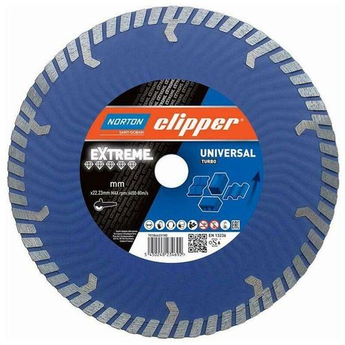 Clipper Diamanttrennscheibe Extreme Universal Turbo - 125x22,2 mm - Norton