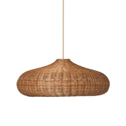 ferm LIVING - Rattan Leuchtenschirm, Disc, natur