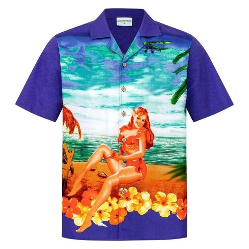 Hawaiihemdshop.de Hawaiihemd Hawaiihemdshop Hawaii Hemd Herren Baumwolle Kurzarm Strand Shirt