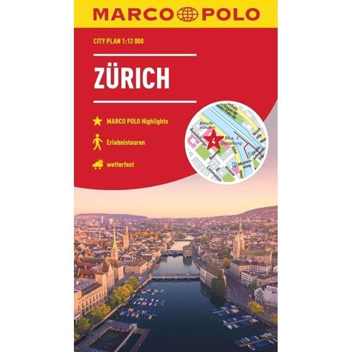 MARCO POLO Cityplan Zürich 1:12.000, Karte (im Sinne von Landkarte)