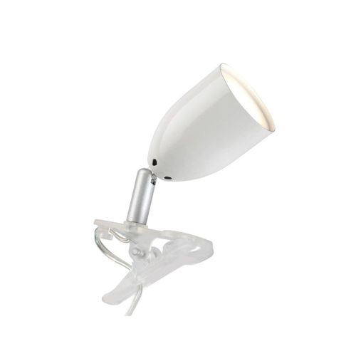 BRILLIANT Lampe Leo LED Klemmleuchte weiß 1x LED-PAR51, GU10, 3W LED-Reflektorlampe inklusive, (240lm, 2700K) Mit Schnurzwischenschalter