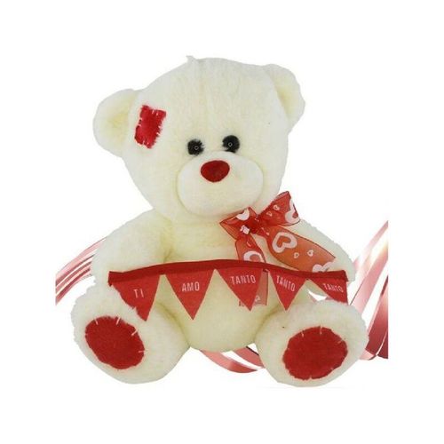 Trade Shop Traesio - teddybär plüsch schleife girlande ich liebe dich so sehr 22CM valentine 93857