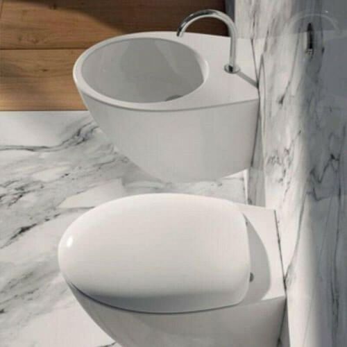 Falerii Ceramica - Design Wand-WC-Armaturen Serie Mascalzone Bidet-WC-Sitz und Halterungen