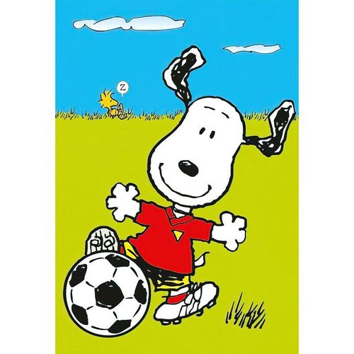 Poster Snoopy Snoopy mit Fußball - Peanuts