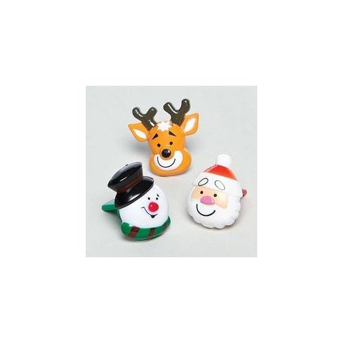 Trillerpfeifen mit Weihnachtsfigur (6 Stück) Weihnachtsspielzeug