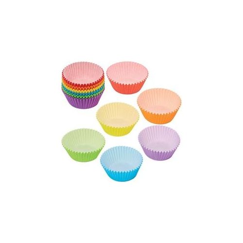 Regenbogenfarben-Party-Cupcake-Förmchen (102 Stück) Partyzubehör