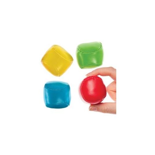 Regenbogenfarben-Mini-Softbälle (6 Stück) Mitgebsel
