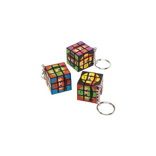 Puzzlewürfel-Schlüsselringe "Ninja" (4 Stück ) Mitgebsel