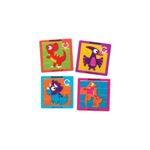 Dinosaurier-Schiebepuzzles (6 Stück) Mitgebsel