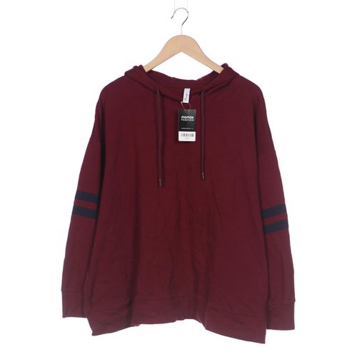 sheego Damen Kapuzenpullover, bordeaux, Gr. 48