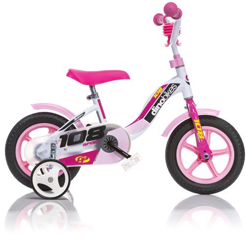 Kinderfahrrad DINO "Lernrad 10 Zoll" Fahrräder Gr. 16 cm, 10 Zoll (25,40 cm), weiß Kinder Kinderfahrräder