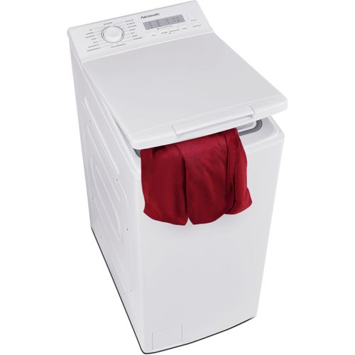 D (A bis G) HANSEATIC Waschmaschine Toplader Waschmaschinen weiß Toplader