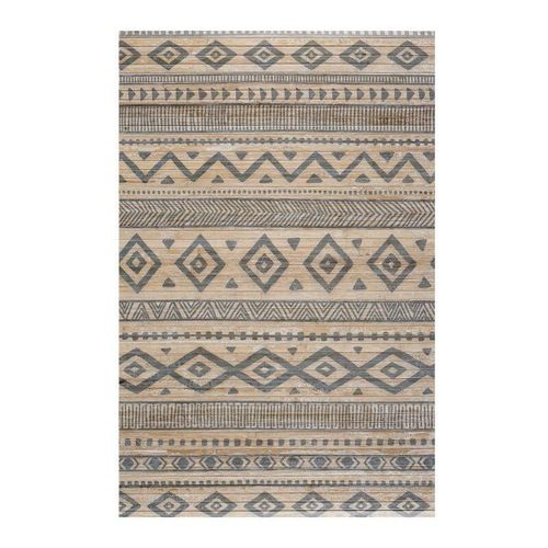 Storesdeco - Natürliche Teppich Bambús, Anti-Rutsch, Ethnisches Grau, 140 x 200cm - Ethnisches Grau