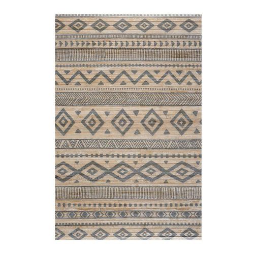 Natürliche Teppich Bambús, Anti-Rutsch, Ethnisches Grau, 160 x 230cm - Ethnisches Grau