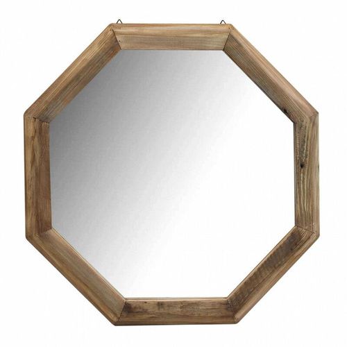 Oktagonaler Spiegel 74x74 cm Wände mit Kiefernholzrahmen