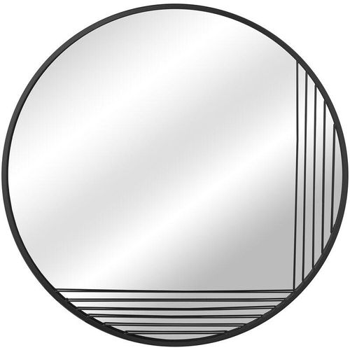 Runder Mirror 100 cm Black Metal ° 100x1.5cmpour Alle Stile, um zu Hause eine Note zu verleihen
