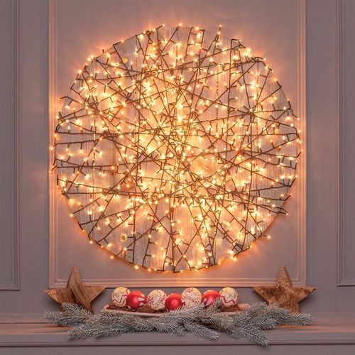 Lineare Kette tle 600 led traditionell und warmweiss 2+24,5m Weihnachtsbeleuchtung