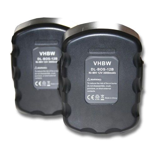 Vhbw - 2x Akku kompatibel mit Signode BXT10, 12 v, BXT19, BXT13 Elektrowerkzeug (3000 mAh, NiMH, 12 v)