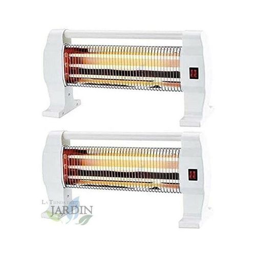 Pack 2 x Boden-Quarzofen, 3 Temperatureinstellungen 400 w - 800 w - 1200 w