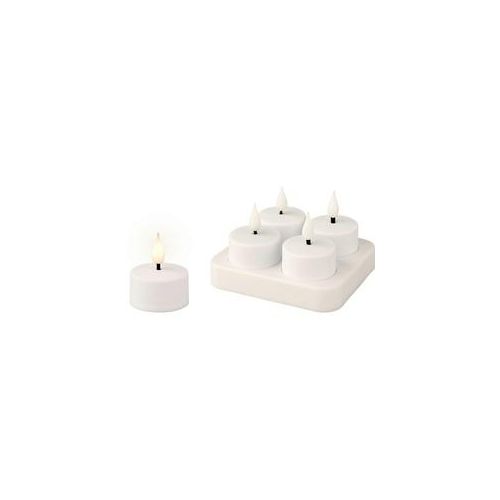 Led-Kerzenset , Weiß , Kunststoff , 4-teilig , 0.00x5.20x0.00 cm , Dekoration, Kerzen & Kerzenhalter, Led-kerzen