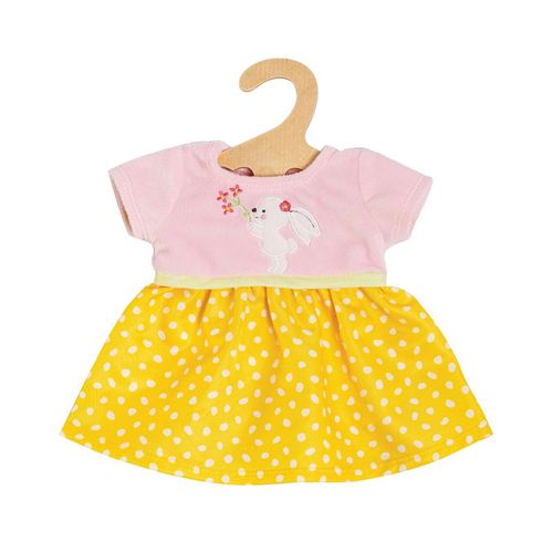 Puppen-Kleid BUNNY LOU (28-35cm) in gelb/rosa
