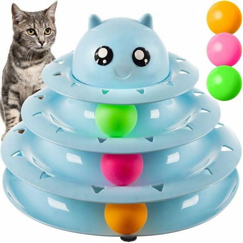 Katzenspielzeug - Turm - Blau