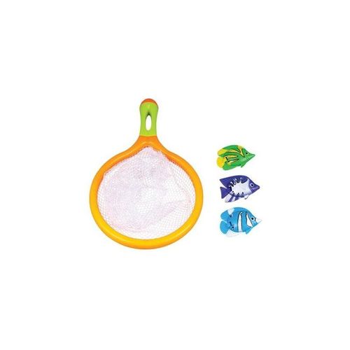 Trade Shop Traesio - kinderspielzeug, badewanne, schwimmbad, fischernetz mit 6 kleinen fischen 6563031