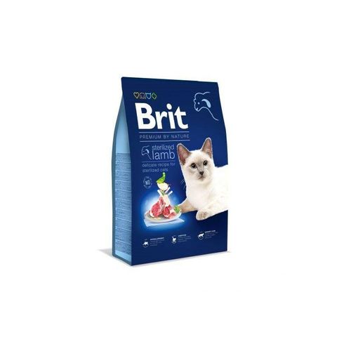 Brit premium by nature sterilized Katzenfutter Lamm 8 kg