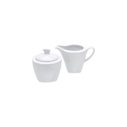 Creatable Milch- UND Zucker-Set , Weiß , Keramik , 12x12x28 cm , Küchenzubehör, Vorratsbehälter, Zuckerdosen