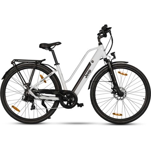 E-Bike JEEP E-BIKES "TLR 7011" E-Bikes Gr. 48 cm, 28 Zoll (71,12 cm), weiß E-Bikes