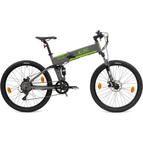 E-Bike LLOBE "FML-830 grey 27,5", 10,4 Ah" E-Bikes Gr. 48 cm, 27,5 Zoll (69,85 cm), grau E-Bikes