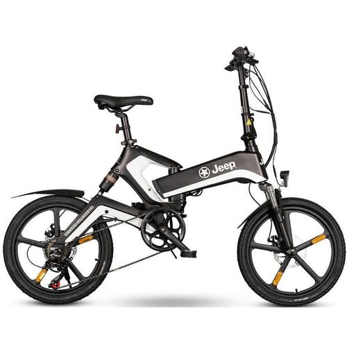 E-Bike JEEP E-BIKES "FFR 7050" E-Bikes Gr. 38 cm, 20 Zoll (50,80 cm), schwarz E-Bikes