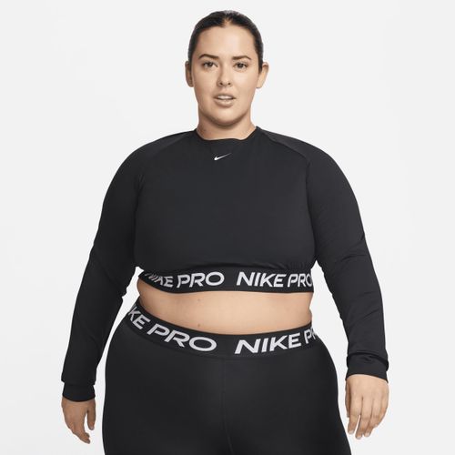 Nike Pro Dri-FIT korte damestop met korte mouwen (Plus Size) - Zwart